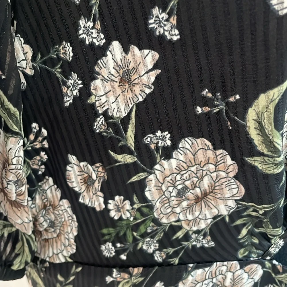 BarIII women’s  black floral cutout dress size XL - Picture 4 of 7